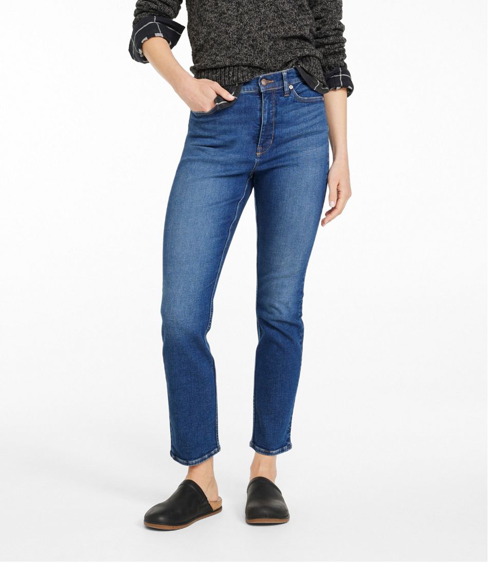 L.L.BeanWomen's Signature Super Stretch Jeans, High-Rise Skinny-Leg Ankle