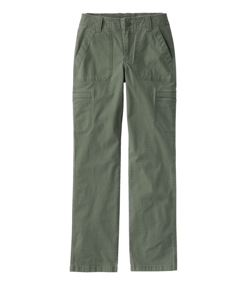 L.L.BeanWomen's 207 Vintage Cotton Canvas Pants, Mid-Rise Straight-Leg Cargo