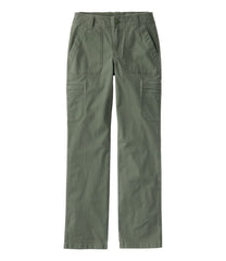 L.L.BeanWomen's 207 Vintage Cotton Canvas Pants, Mid-Rise Straight-Leg Cargo