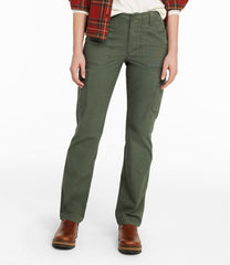 L.L.BeanWomen's 207 Vintage Cotton Canvas Pants, Mid-Rise Straight-Leg Cargo