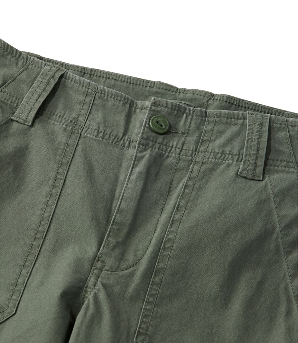 L.L.BeanWomen's 207 Vintage Cotton Canvas Pants, Mid-Rise Straight-Leg Cargo