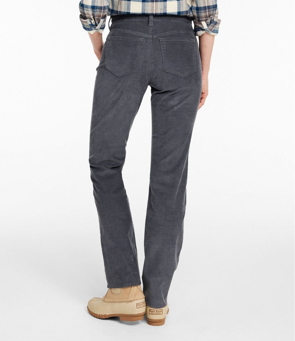 L.L.BeanWomen's BeanFlex Five-Pocket Corduroy Pants, Mid-Rise Straight-Leg