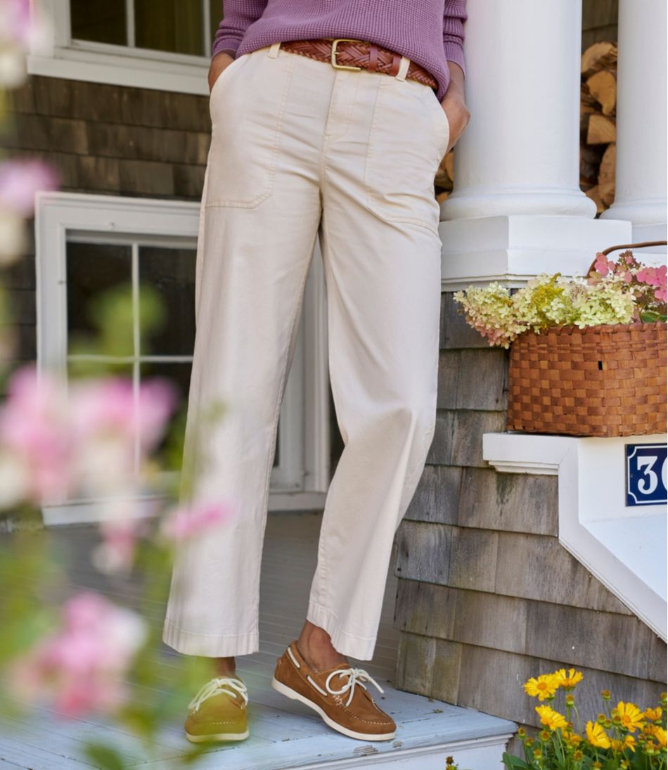 L.L.BeanWomen's 207 Vintage Cotton Canvas Pants, High-Rise Wide-Leg