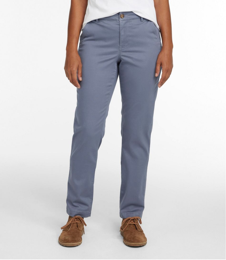 L.L.BeanWomen's Comfort Stretch Pants, Mid-Rise Straight-Leg Chino