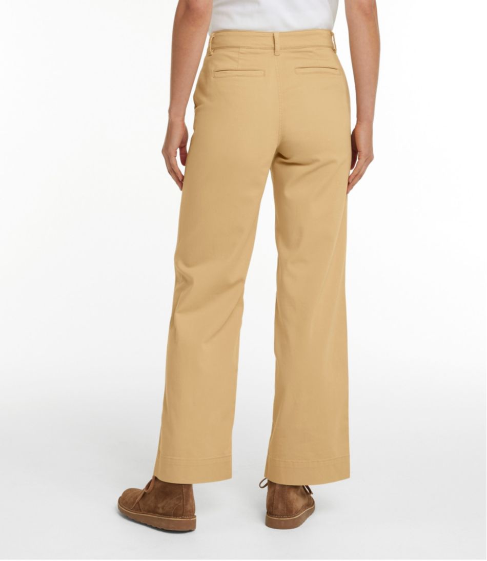 L.L.BeanWomen's Comfort Stretch Pants, Mid-Rise Wide-Leg Chino