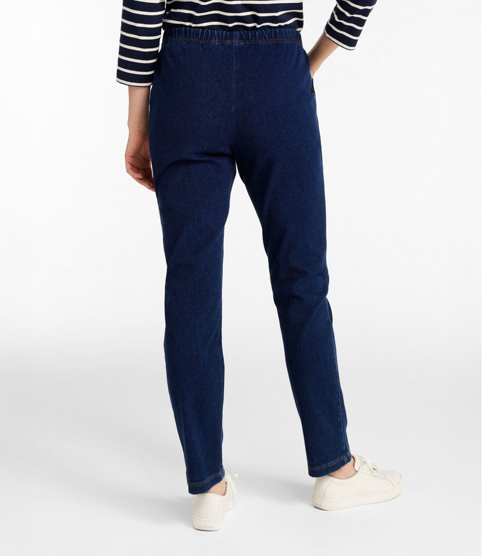 L.L.BeanWomen's Perfect Fit Pants, Denim Original Tapered Leg