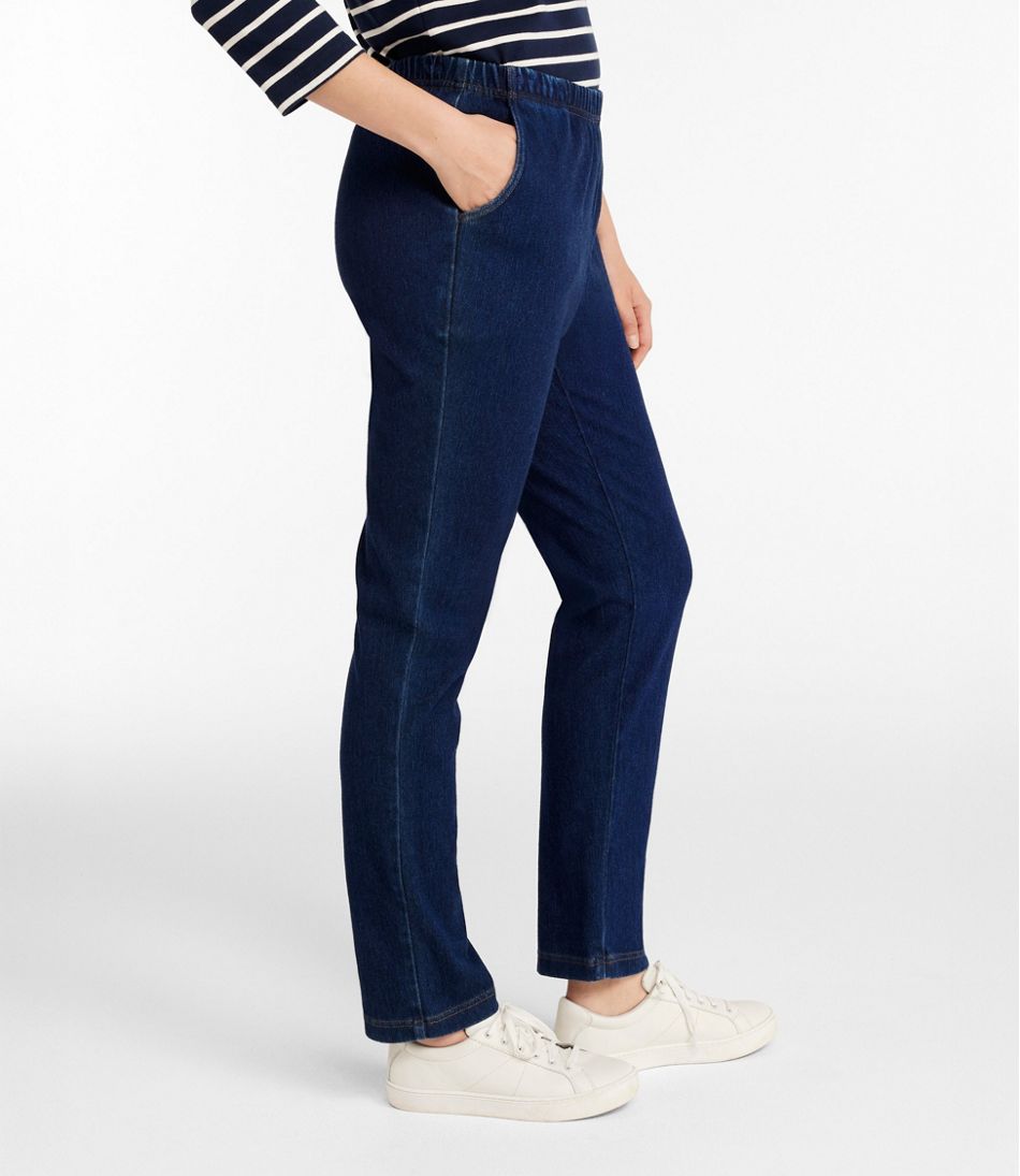 L.L.BeanWomen's Perfect Fit Pants, Denim Original Tapered Leg