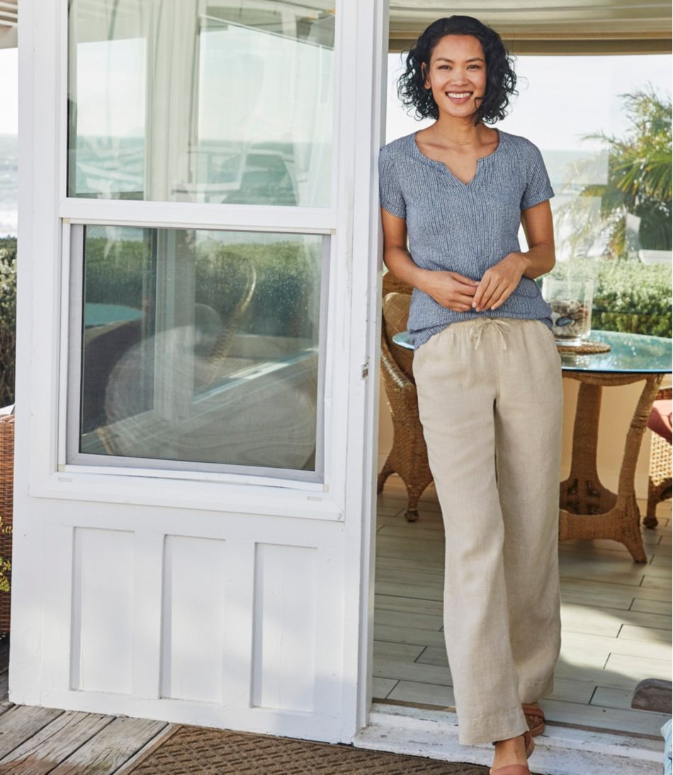 L.L.BeanWomen's Premium Washable Linen Pull-On Pants