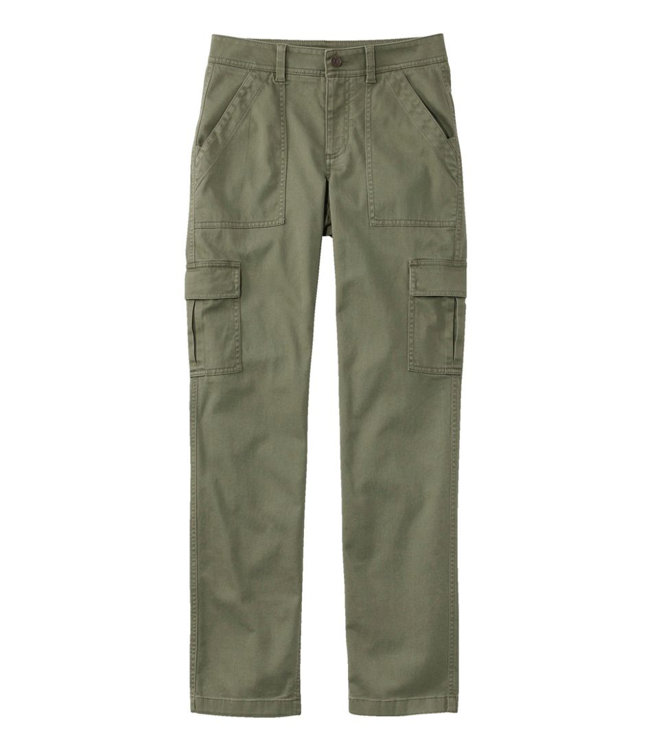 L.L.BeanWomen's Comfort Stretch Pants, Mid-Rise Straight-Leg Cargo