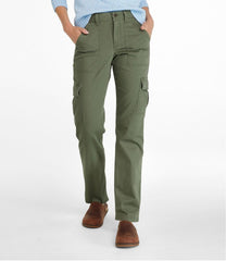 L.L.BeanWomen's Comfort Stretch Pants, Mid-Rise Straight-Leg Cargo