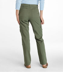 L.L.BeanWomen's Comfort Stretch Pants, Mid-Rise Straight-Leg Cargo
