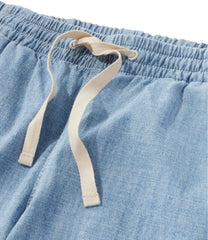 L.L.BeanWomen's Lakewashed Pull-On Chinos, Mid-Rise Wide-Leg Chambray