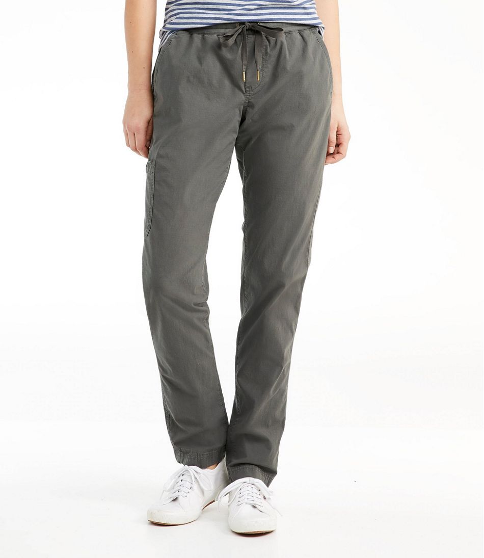 L.L.BeanWomen's Stretch Ripstop Pull-On Pants, Slim-Leg