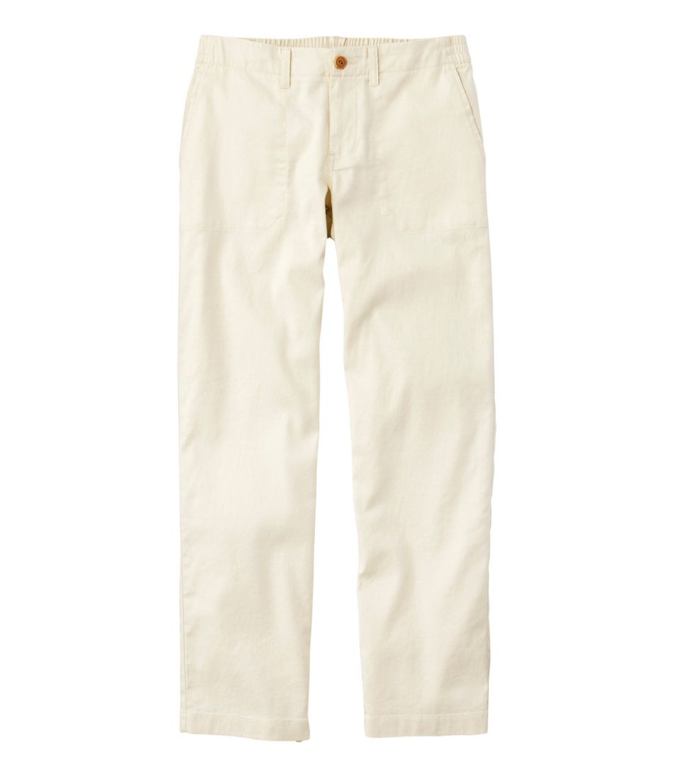 L.L.BeanWomen's Comfort Stretch Cotton/Linen Pants, High-Rise Ankle