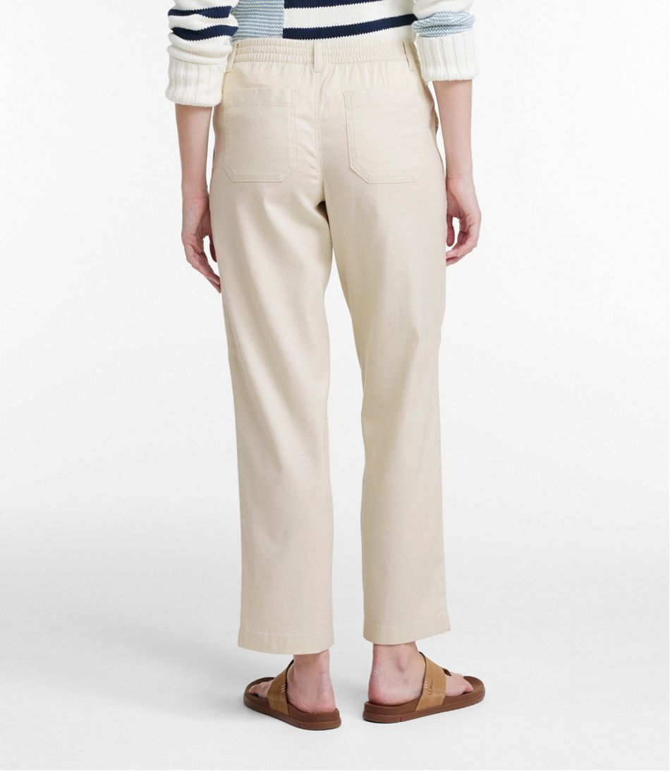 L.L.BeanWomen's Comfort Stretch Cotton/Linen Pants, High-Rise Ankle