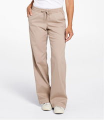 L.L.BeanLakewashed Pull-on Chinos, Mid-Rise Wide-Leg