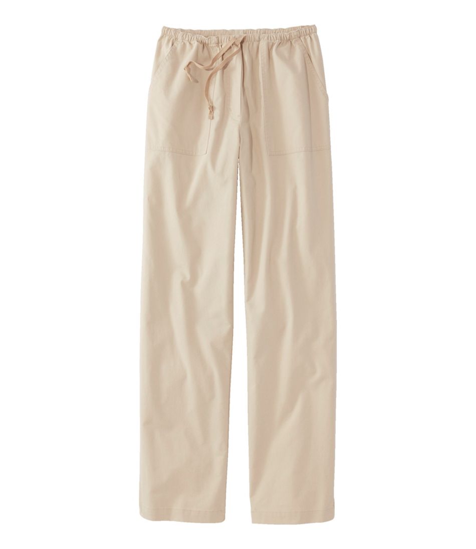 L.L.BeanWomen's Sunwashed Canvas Pants, High-Rise Straight-Leg