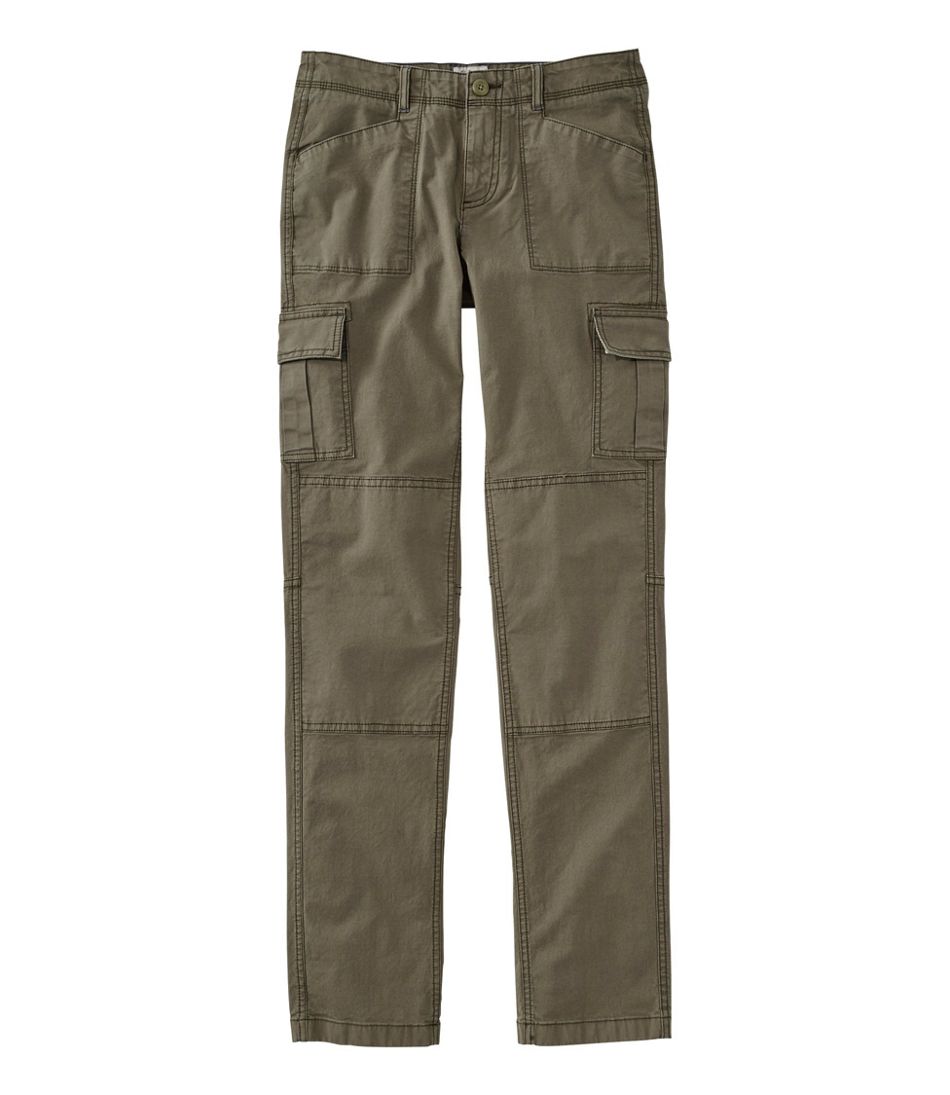 L.L.BeanWomen's Stretch Canvas Cargo Pants, Mid-Rise Straight-Leg
