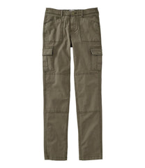 L.L.BeanWomen's Stretch Canvas Cargo Pants, Mid-Rise Straight-Leg