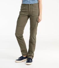 L.L.BeanWomen's Stretch Canvas Cargo Pants, Mid-Rise Straight-Leg