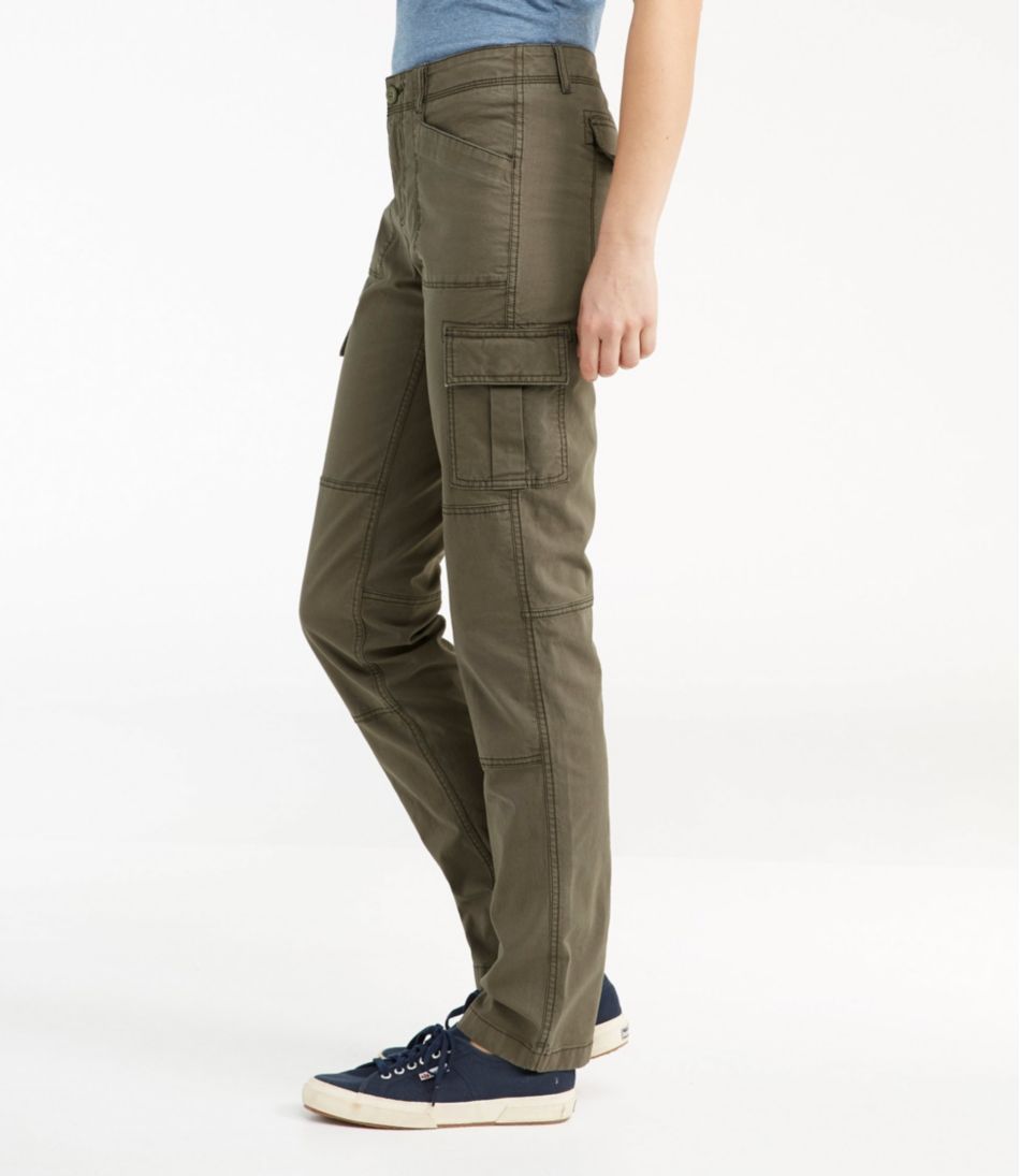 L.L.BeanWomen's Stretch Canvas Cargo Pants, Mid-Rise Straight-Leg