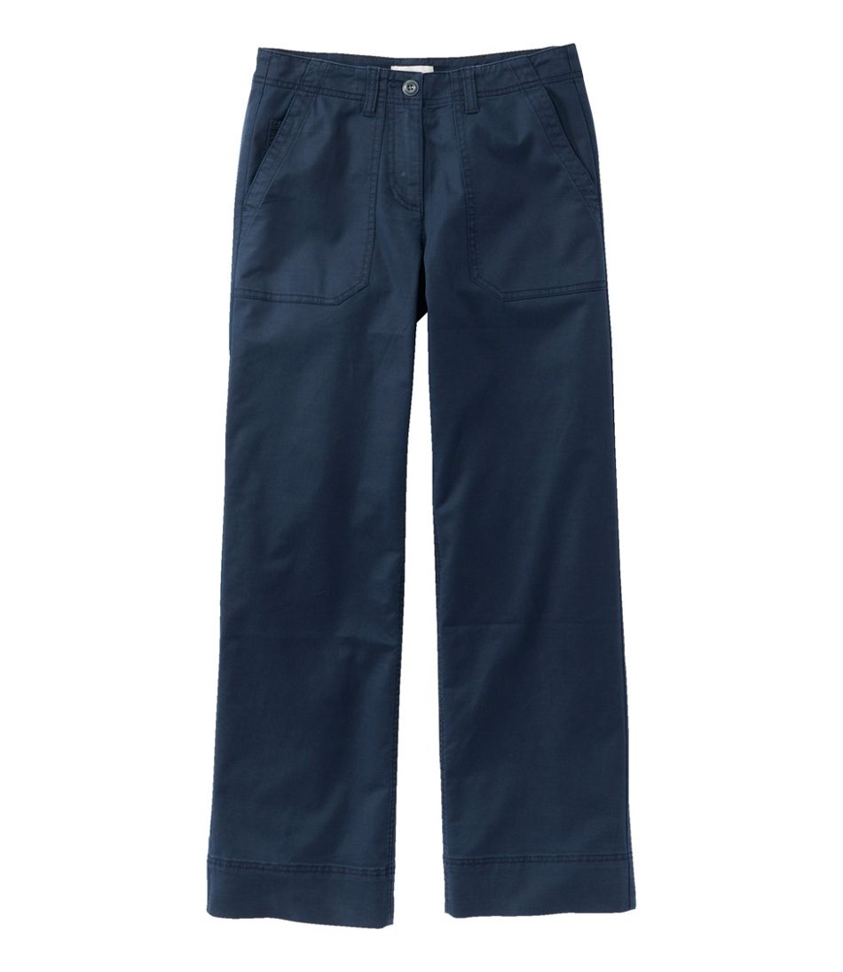 L.L.BeanWomen's Signature Utility Pants, Mid-Rise Wide-Leg Ankle-Length