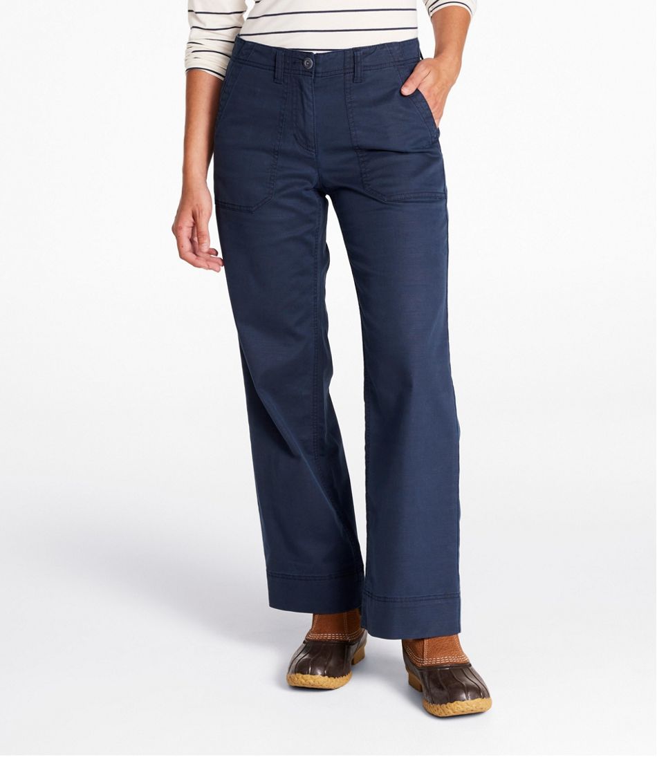 L.L.BeanWomen's Signature Utility Pants, Mid-Rise Wide-Leg Ankle-Length