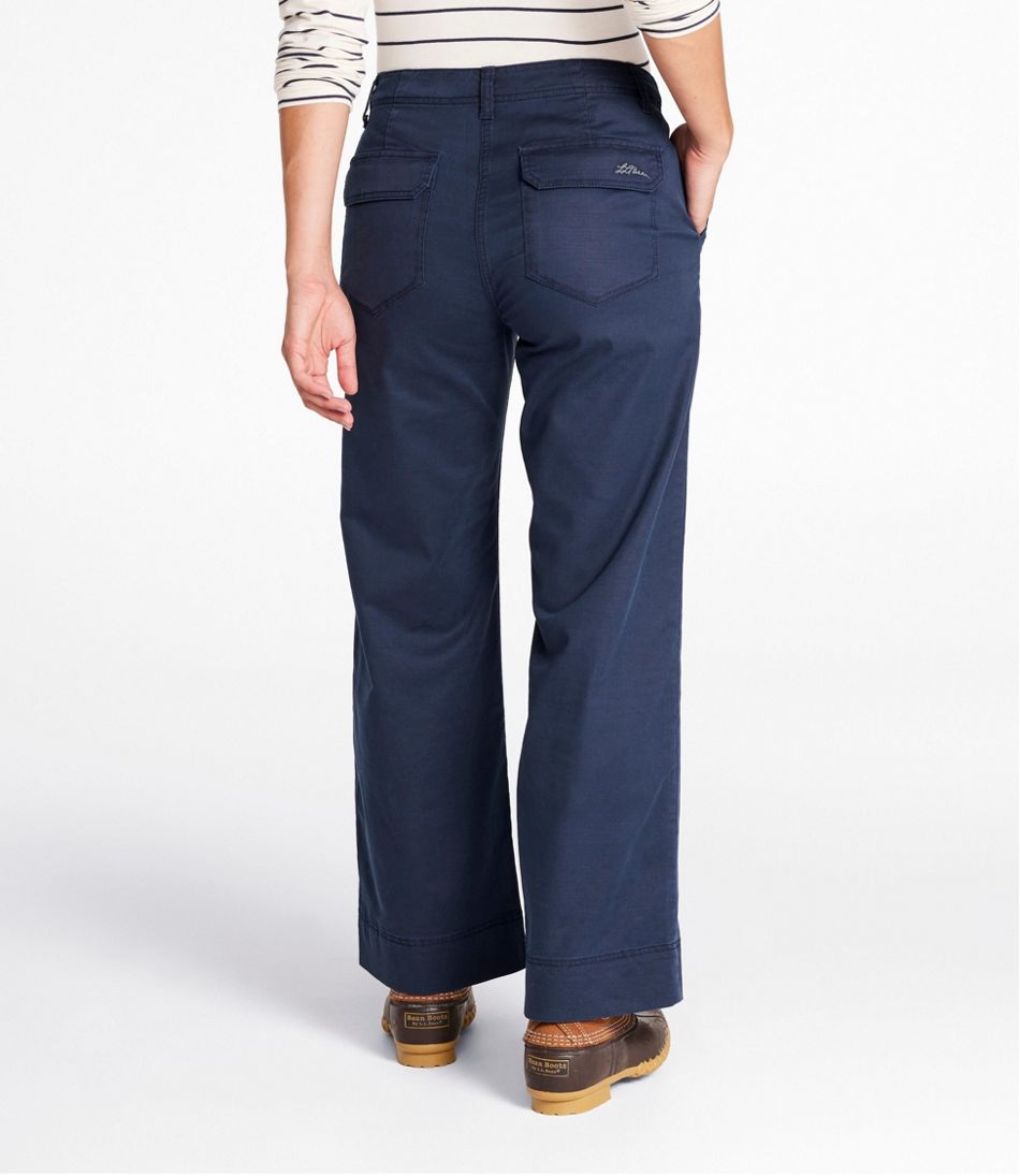 L.L.BeanWomen's Signature Utility Pants, Mid-Rise Wide-Leg Ankle-Length