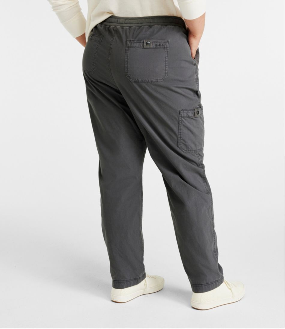 L.L.BeanWomen's Stretch Ripstop Pull-On Pants, Slim-Leg Fleece-Lined