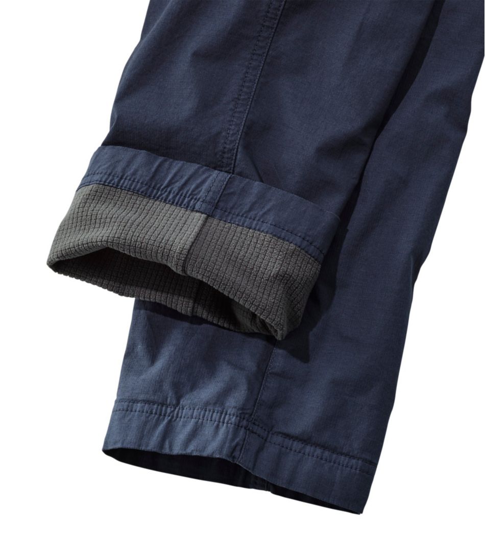 L.L.BeanWomen's Stretch Ripstop Pull-On Pants, Slim-Leg Fleece-Lined