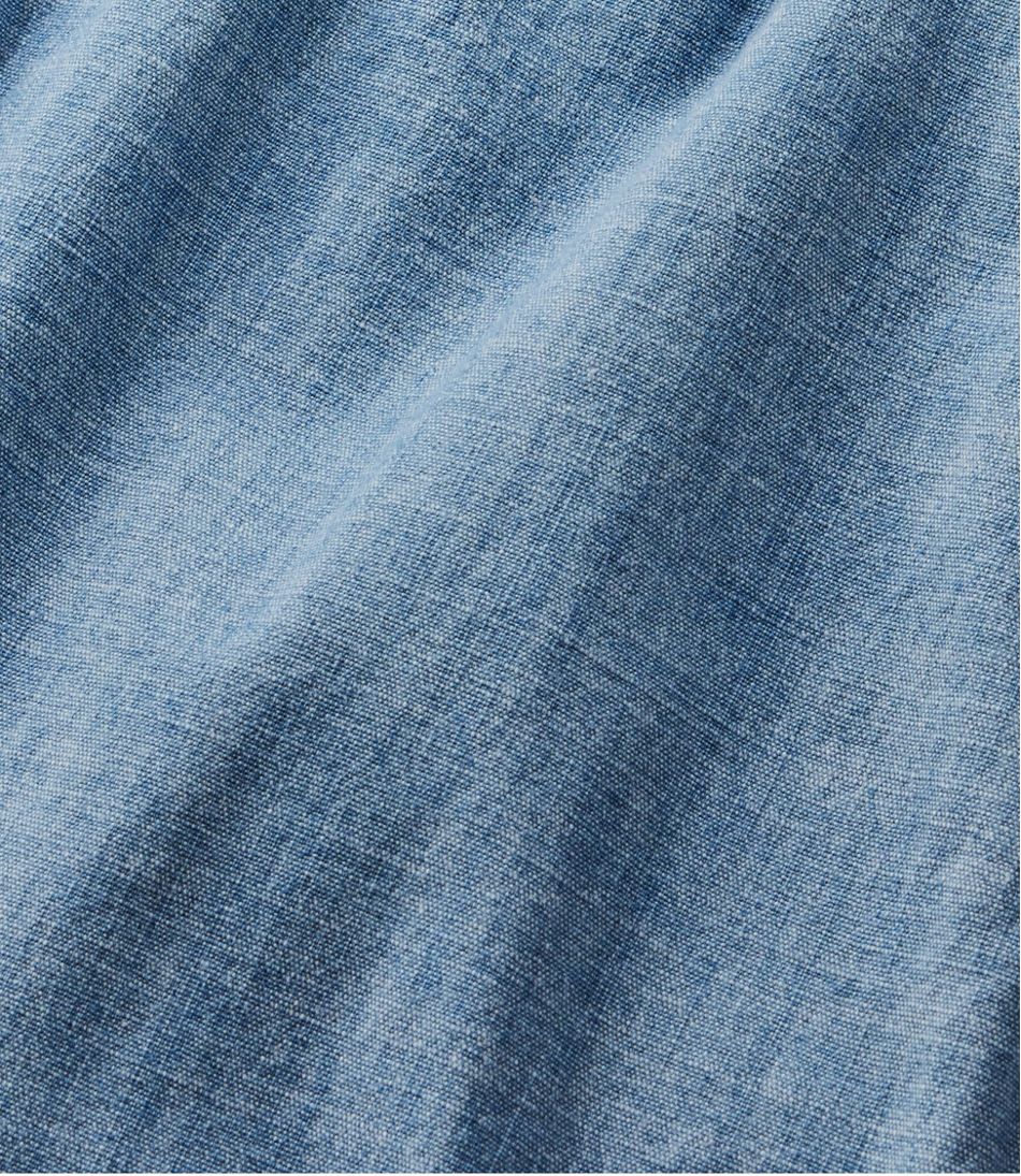 L.L.BeanWomen's Lakewashed Pull-On Chinos, Mid-Rise Chambray Ankle Pants