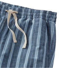 L.L.BeanWomen's Lakewashed Pull-On Chinos, Mid-Rise Wide-Leg Stripe Chambray