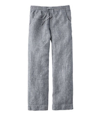 L.L.BeanWomen's Premium Washable Linen Pull-On Pants, Stripe