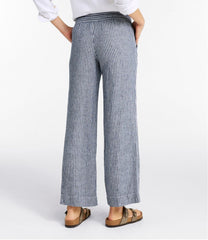 L.L.BeanWomen's Premium Washable Linen Pull-On Pants, Stripe