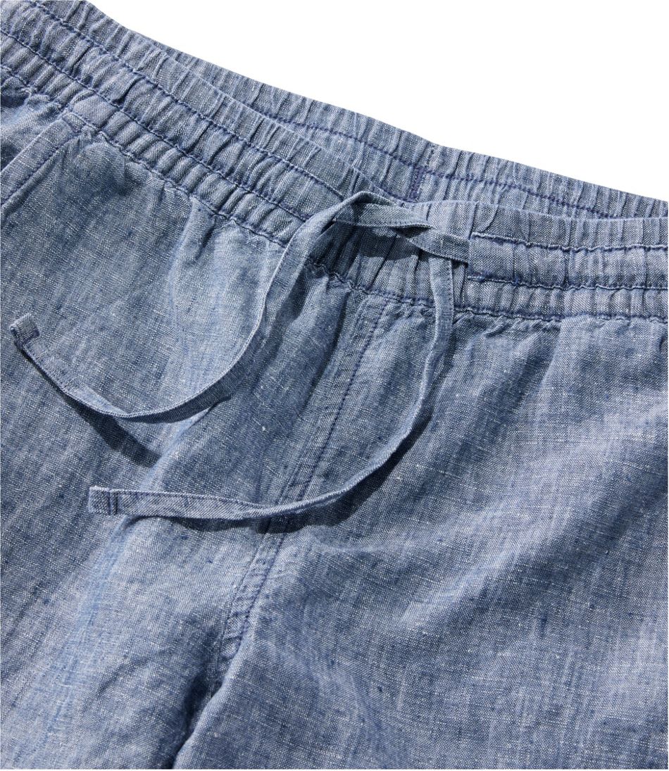 L.L.BeanWomen's Premium Linen Pull-On Ankle Pants, Mid-Rise Tapered-Leg