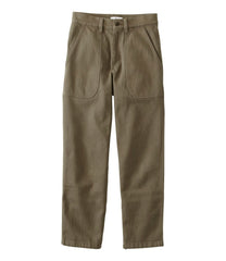 L.L.BeanWomen's Signature Washed Cotton Barrel Pants, High-Rise Tapered Leg