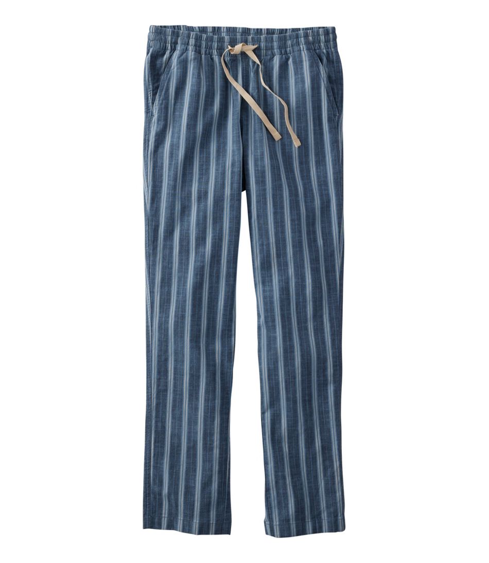 L.L.BeanWomen's Lakewashed Pull-On Chinos, Mid-Rise Tapered-Leg Chambray Ankle Pants