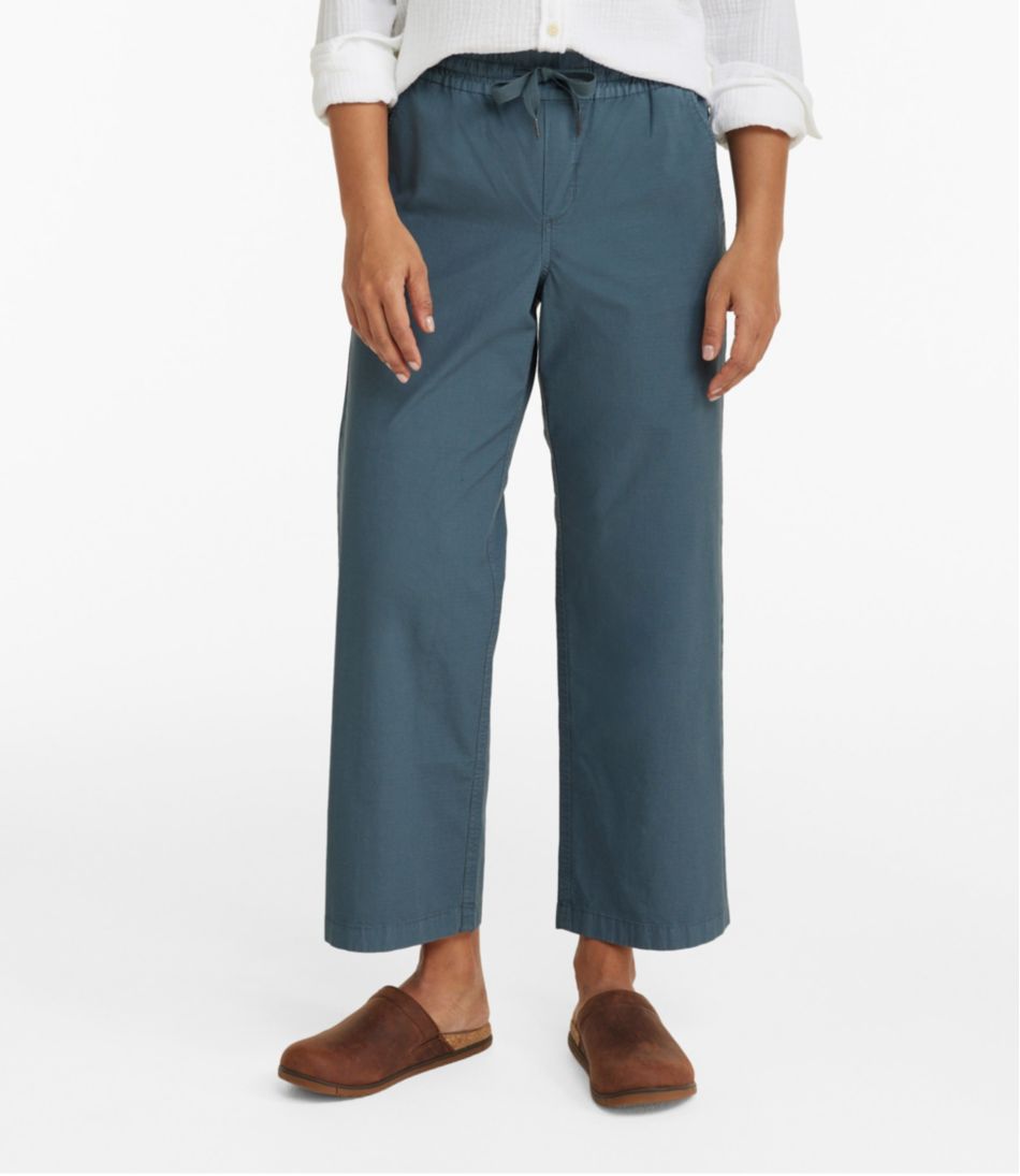 L.L.BeanWomen's Stretch Ripstop Pull-On Pants, Wide-Leg Ankle