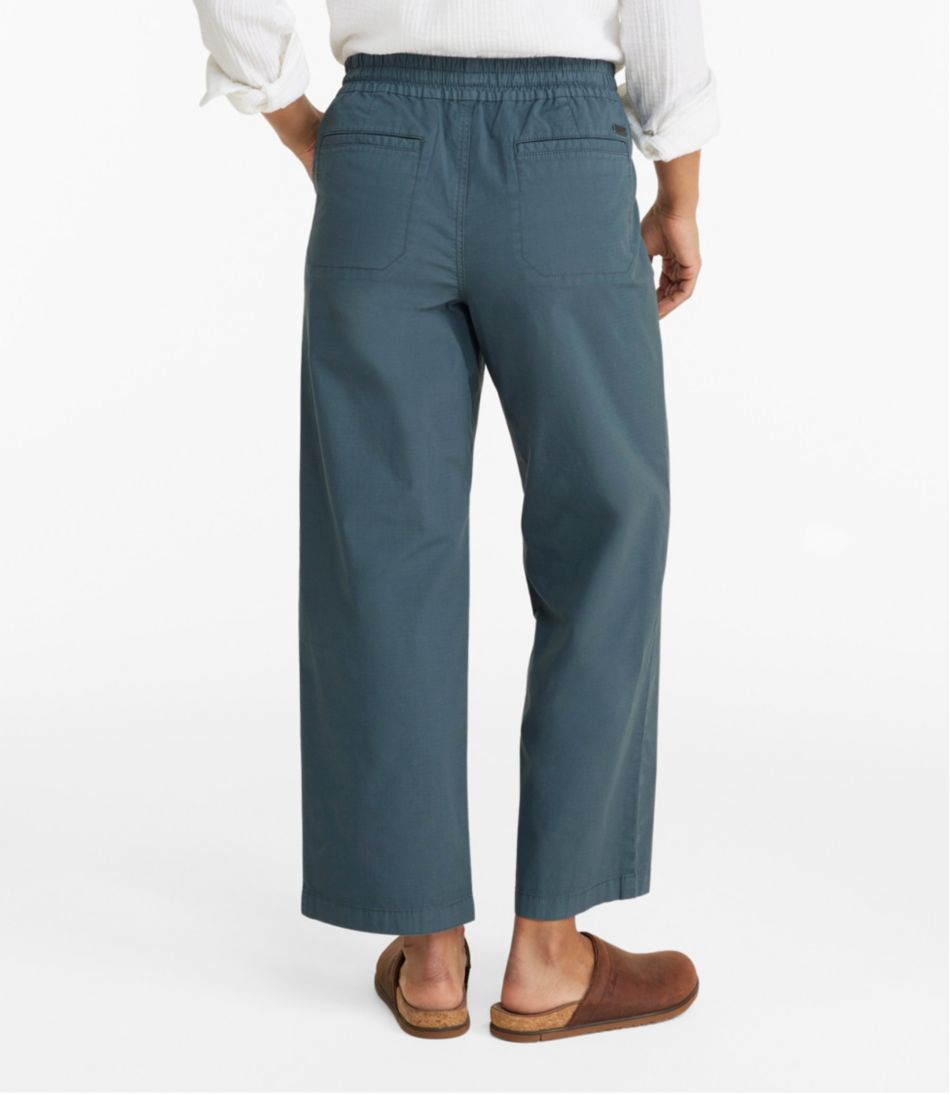 L.L.BeanWomen's Stretch Ripstop Pull-On Pants, Wide-Leg Ankle