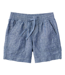 L.L.BeanWomen's Premium Washable Linen Shorts, Mid-Rise 6"