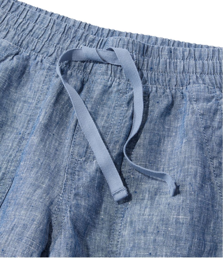L.L.BeanWomen's Premium Washable Linen Shorts, Mid-Rise 6"