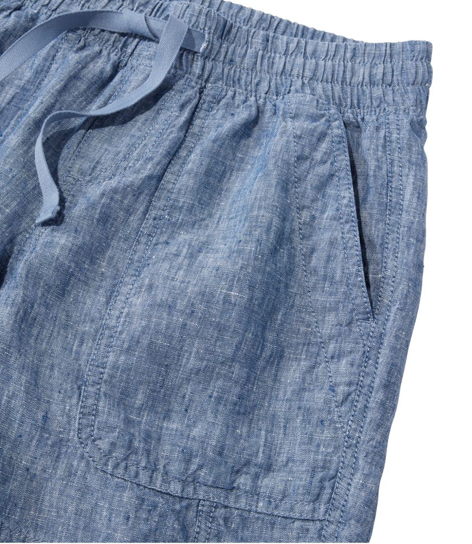 L.L.BeanWomen's Premium Washable Linen Shorts, Mid-Rise 6"