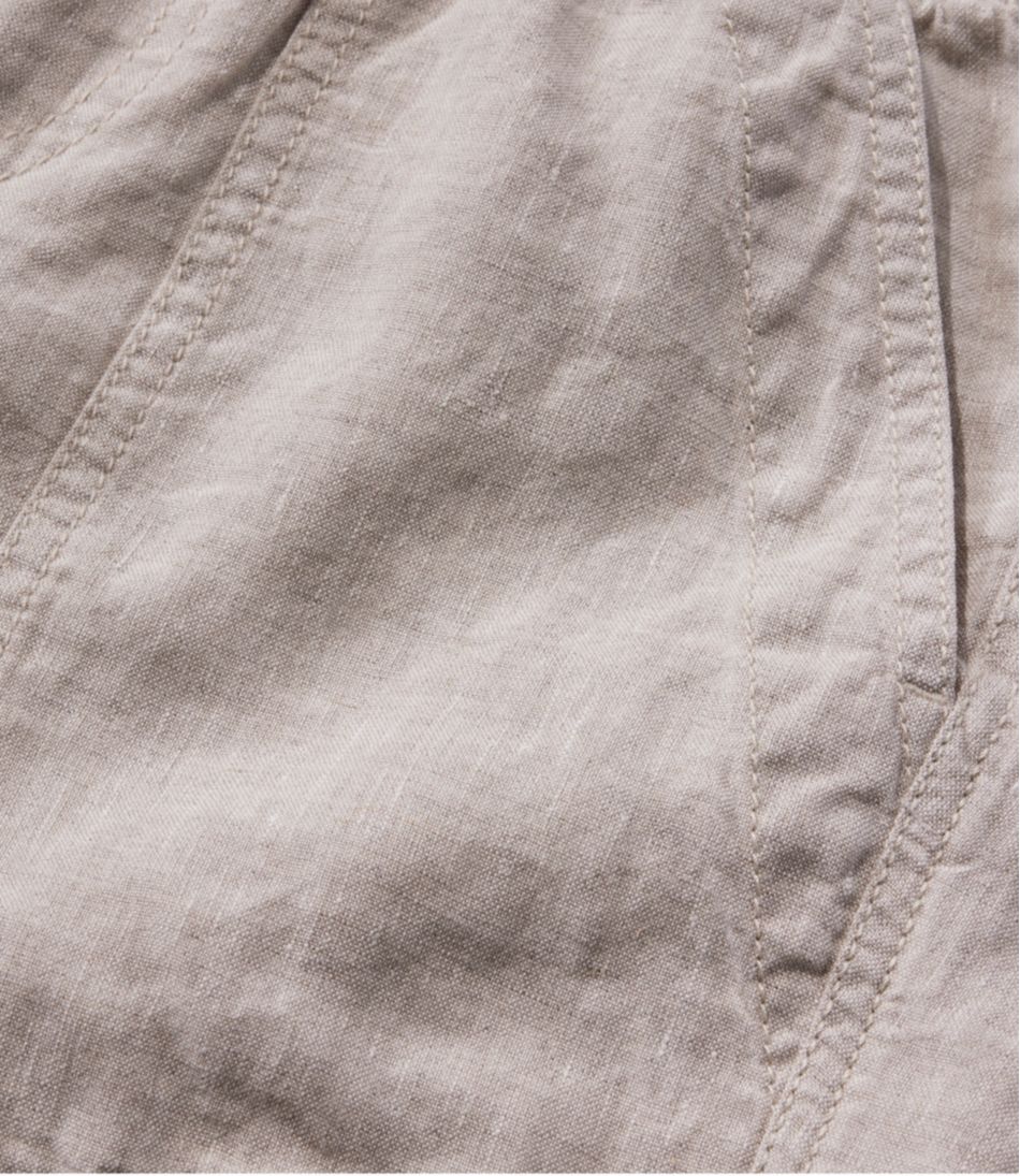 L.L.BeanWomen's Premium Washable Linen Shorts, Mid-Rise 6"