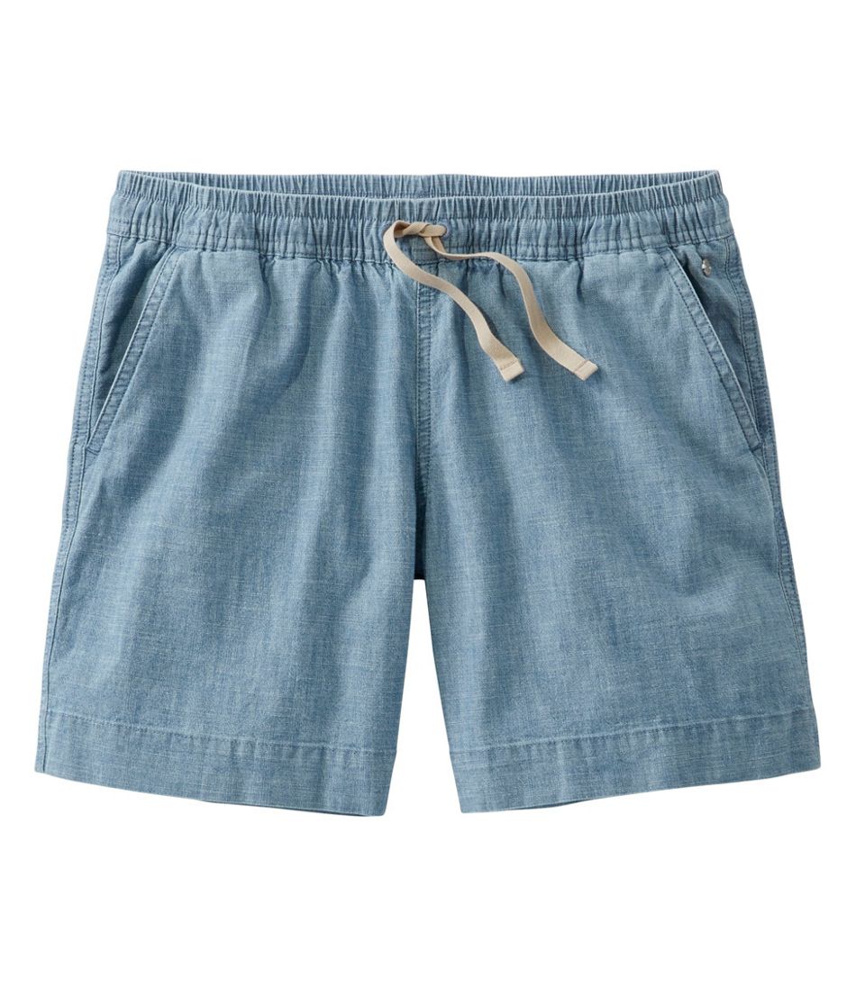 L.L.BeanWomen's Lakewashed Dock Shorts, Mid-Rise Chambray