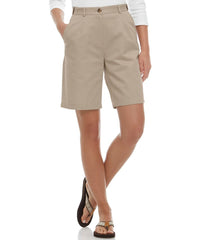 L.L.BeanWomen's Wrinkle-Free Bayside Shorts, Ultra High-Rise Hidden Comfort Waist 9"