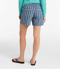 L.L.BeanWomen's Lakewashed Dock Shorts, Mid-Rise Stripe