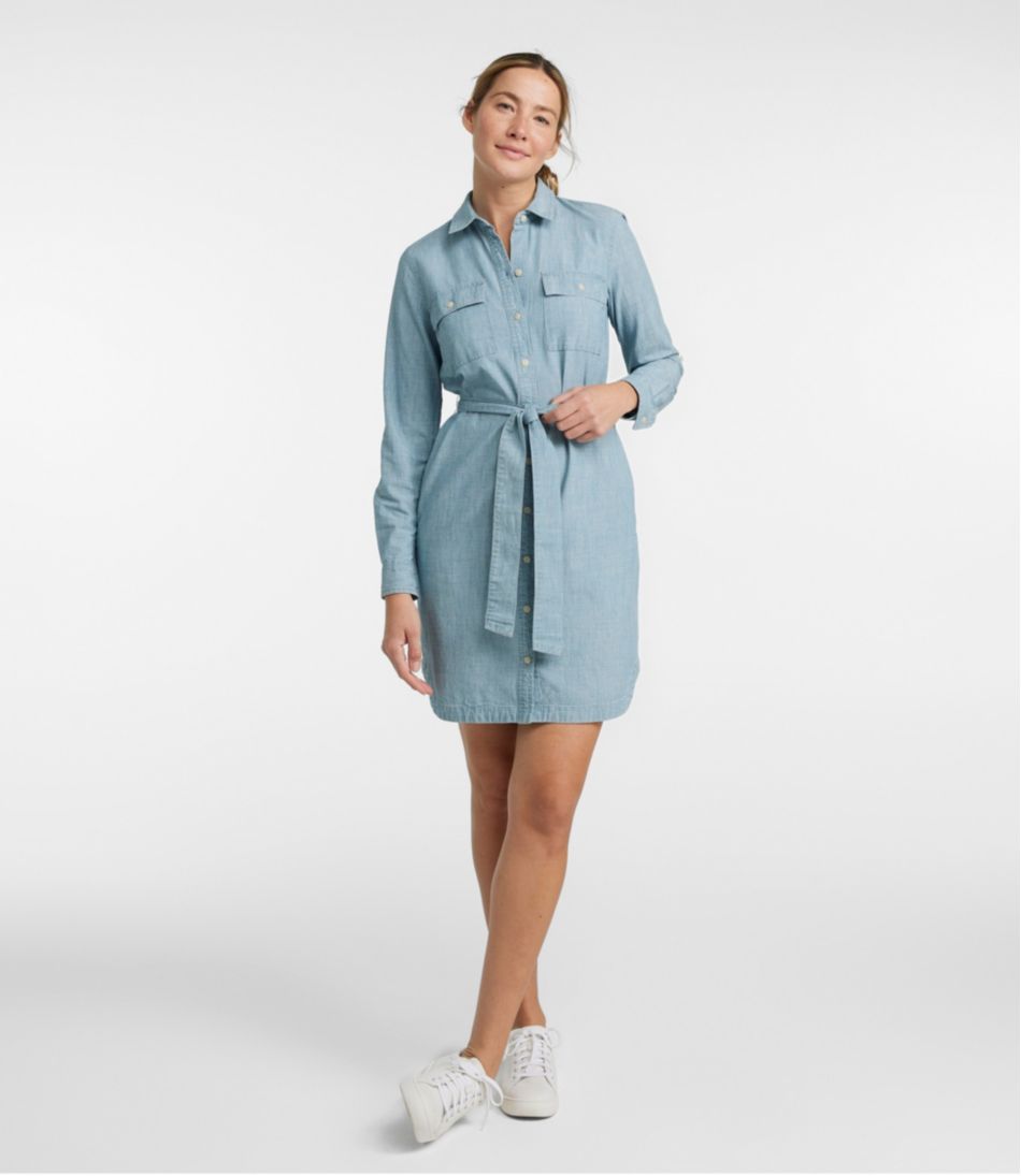 L.L.BeanWomen's Signature Camp Shirt Dress, Button-Front