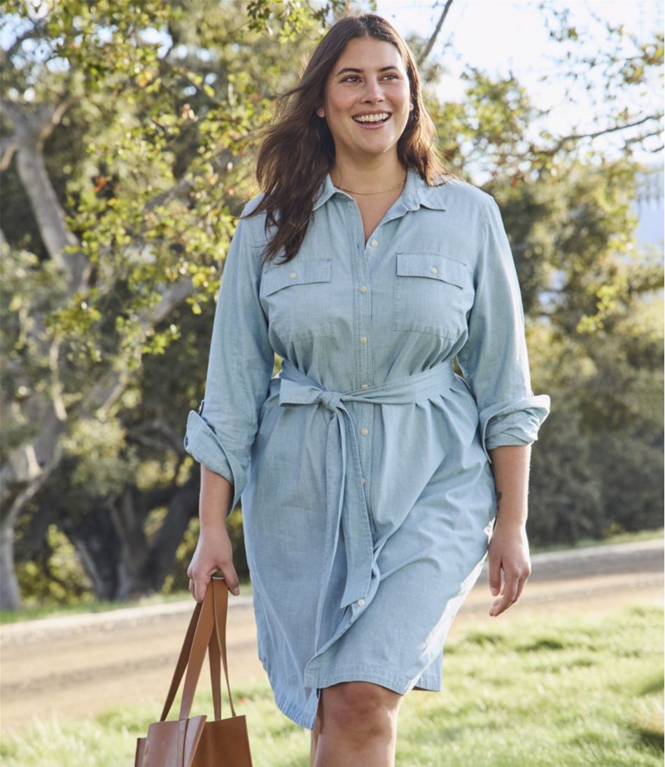L.L.BeanWomen's Signature Camp Shirt Dress, Button-Front