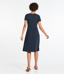 L.L.BeanWomen's Summer Knit Dress, Short-Sleeve Print