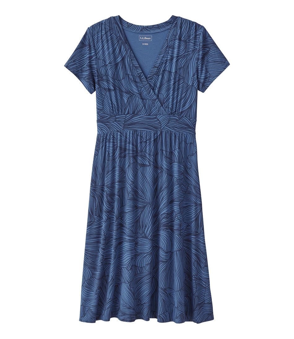 Deep Blue Linear Floral,X-Small
